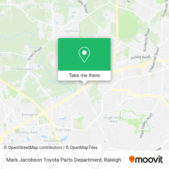 Mark Jacobson Toyota Parts Department map
