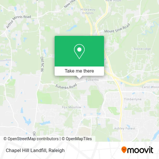 Chapel Hill Landfill map