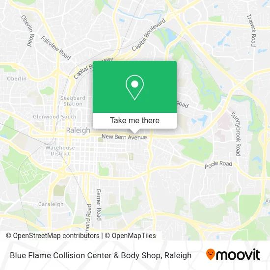 Blue Flame Collision Center & Body Shop map