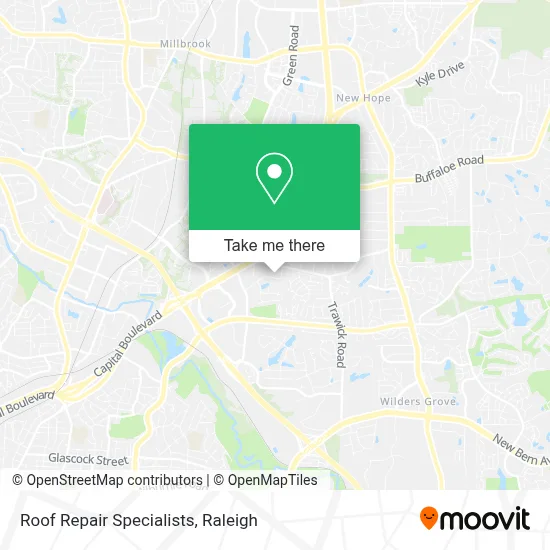 Roof Repair Specialists map
