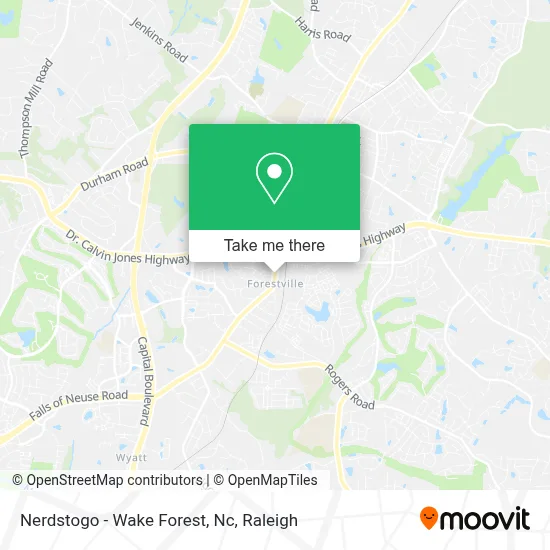 Nerdstogo - Wake Forest, Nc map