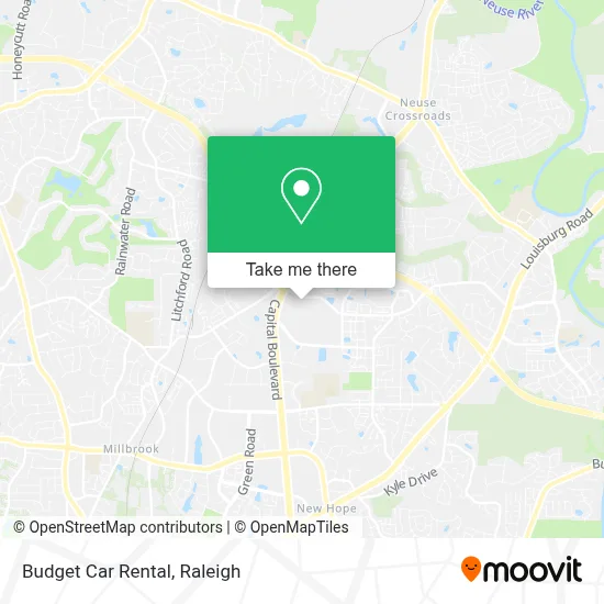 Budget Car Rental map