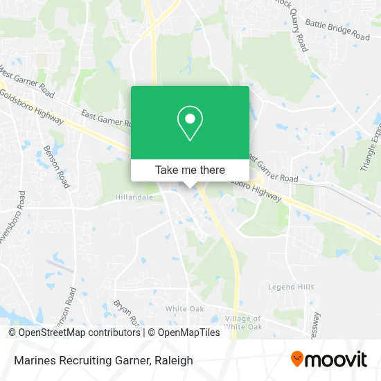 Marines Recruiting Garner map