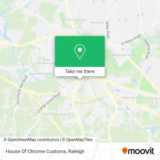 House Of Chrome Customs map