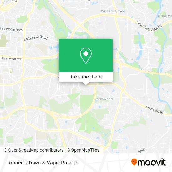 Tobacco Town & Vape map