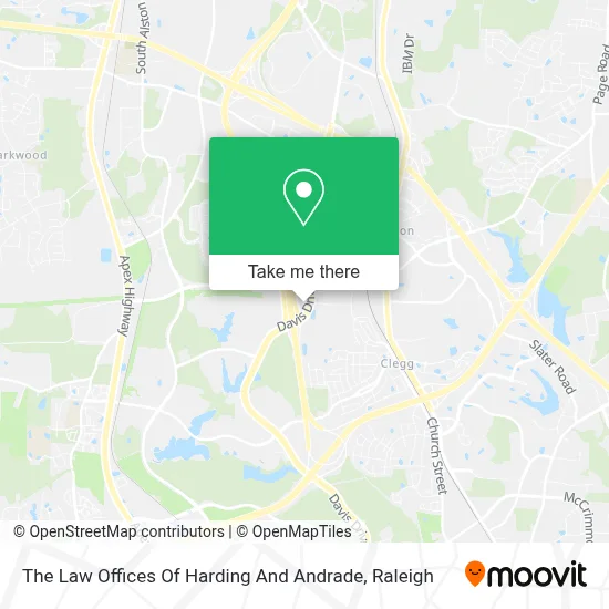 The Law Offices Of Harding And Andrade map