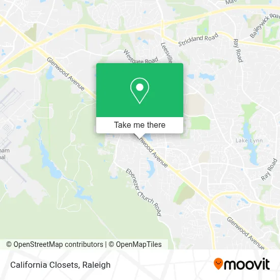 California Closets map