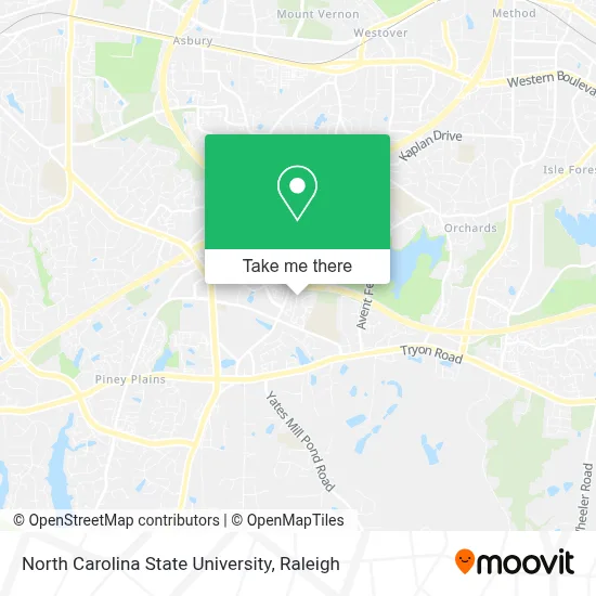 North Carolina State University map