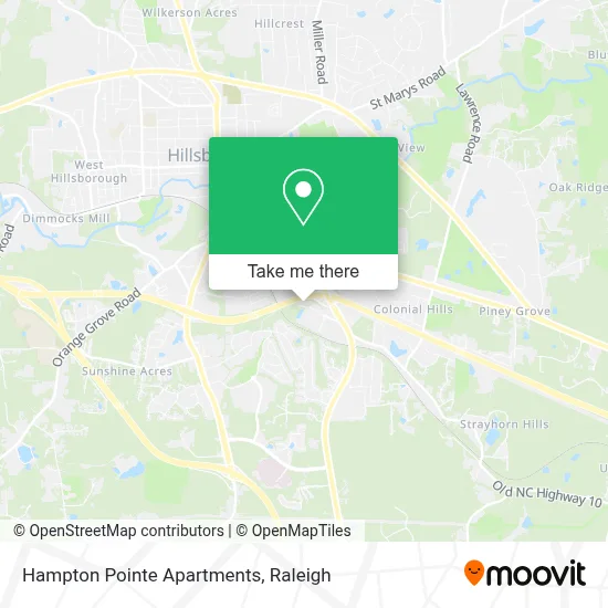 Hampton Pointe Apartments map
