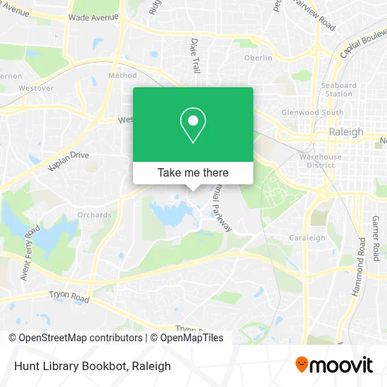 Hunt Library Bookbot map