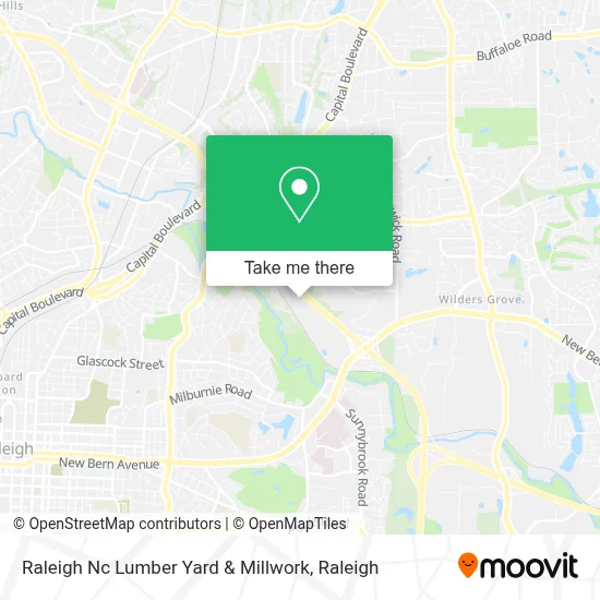 Raleigh Nc Lumber Yard & Millwork map