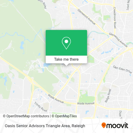 Oasis Senior Advisors Triangle Area map