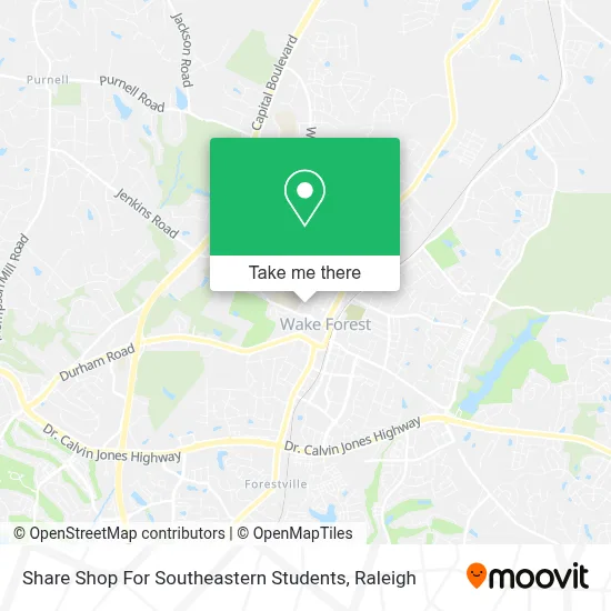 Share Shop For Southeastern Students map