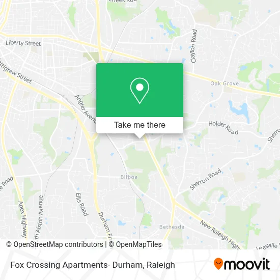 Fox Crossing Apartments- Durham map