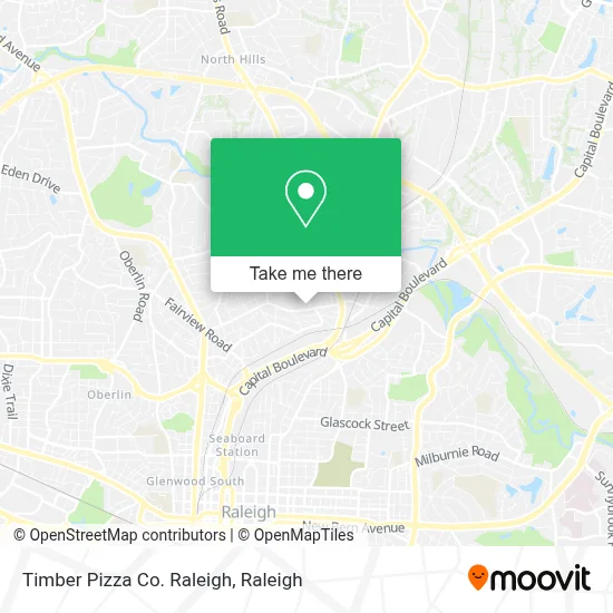 Timber Pizza Co. Raleigh map