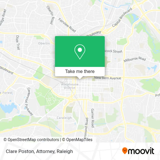 Clare Poston, Attorney map