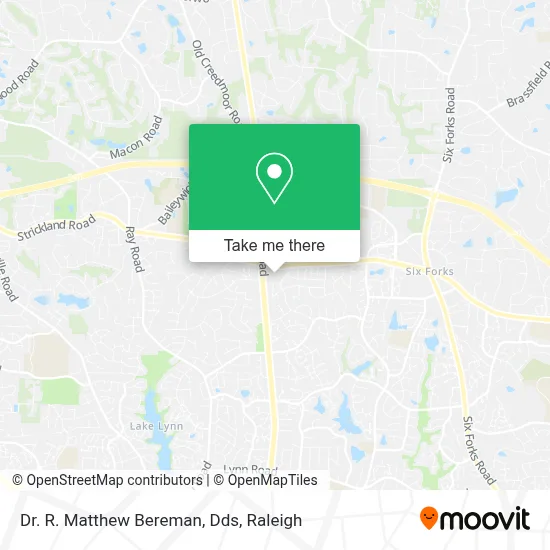Dr. R. Matthew Bereman, Dds map
