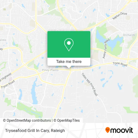 Tryseafood Grill In Cary map
