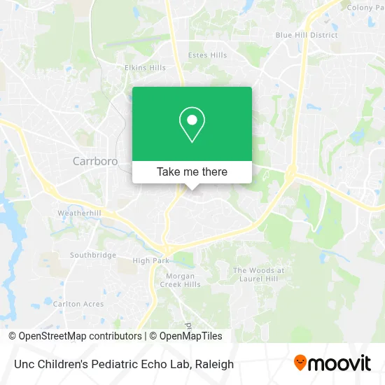 Unc Children's Pediatric Echo Lab map