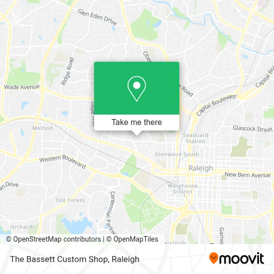 The Bassett Custom Shop map
