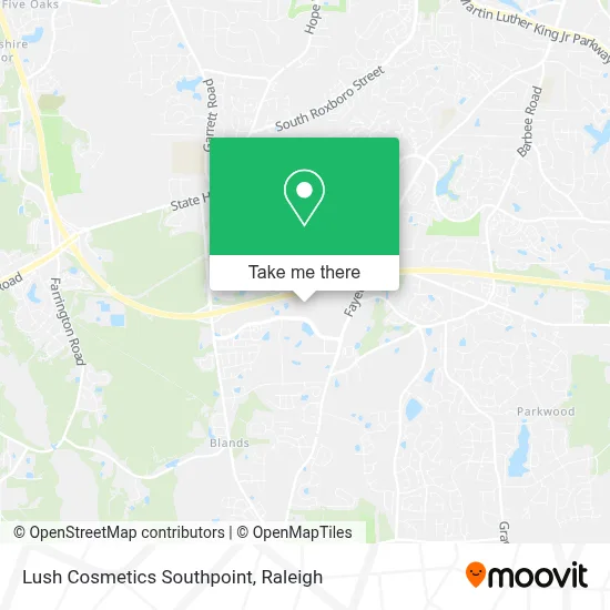 Lush Cosmetics Southpoint map