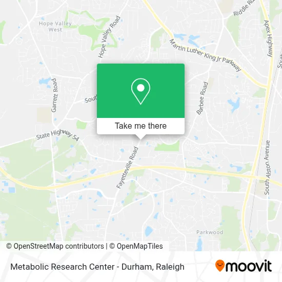 Metabolic Research Center - Durham map