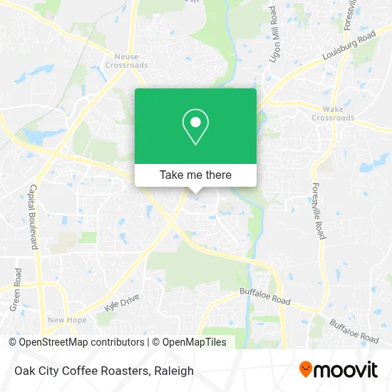 Oak City Coffee Roasters map