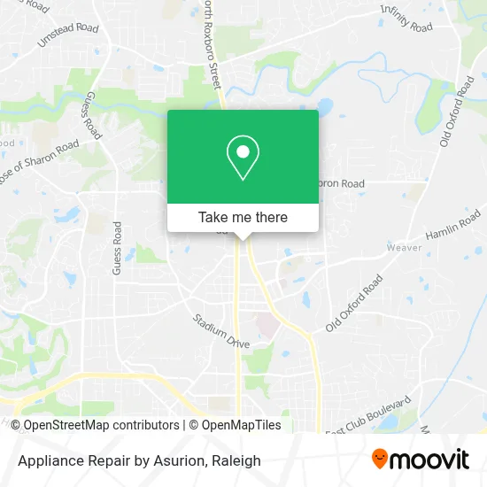 Appliance Repair by Asurion map