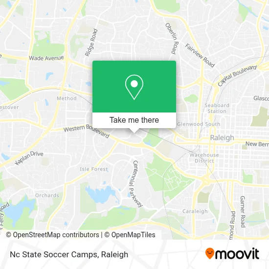 Nc State Soccer Camps map