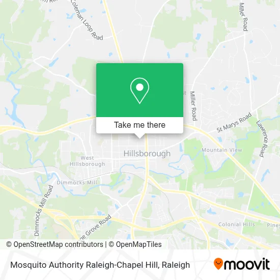 Mosquito Authority Raleigh-Chapel Hill map