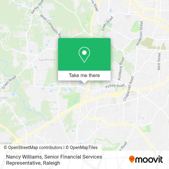 Nancy Williams, Senior Financial Services Representative map