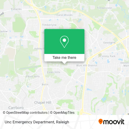 Unc Emergency Department map