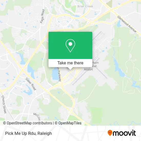 Pick Me Up Rdu map