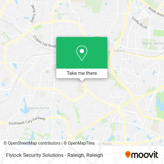 Flylock Security Solutions - Raleigh map