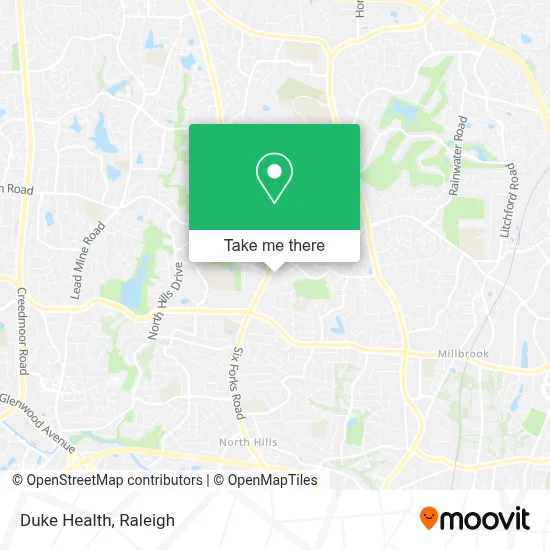 Duke Health map