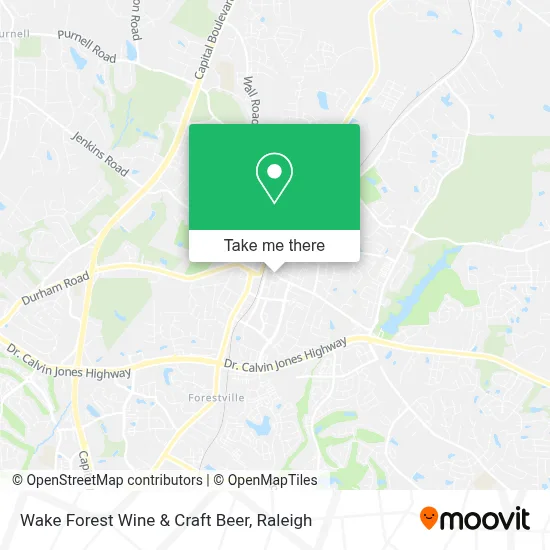 Wake Forest Wine & Craft Beer map