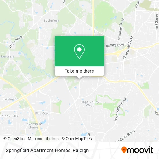 Springfield Apartment Homes map
