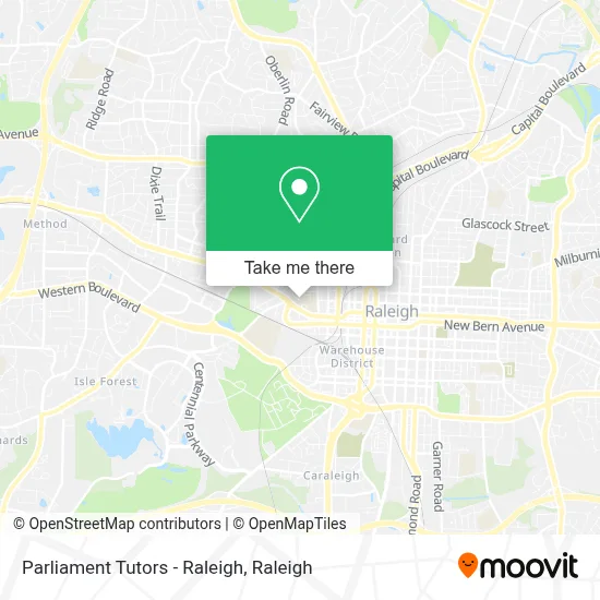 Parliament Tutors - Raleigh map
