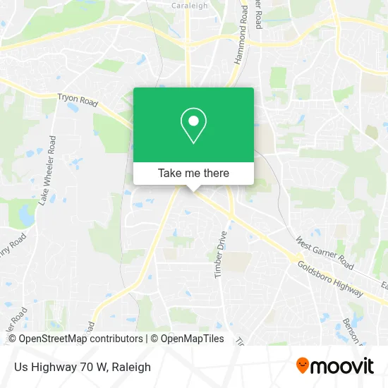Us Highway 70 W map
