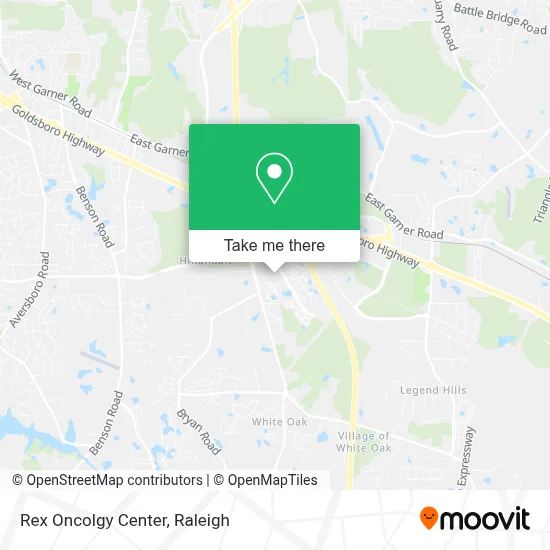 Rex Oncolgy Center map