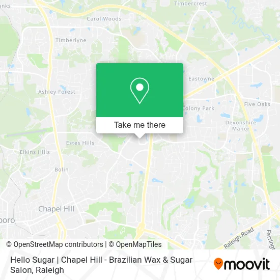 Hello Sugar | Chapel Hill - Brazilian Wax & Sugar Salon map