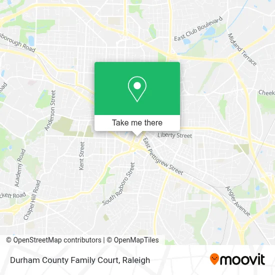 Durham County Family Court map