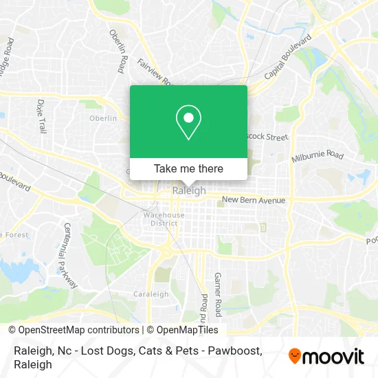 Raleigh, Nc - Lost Dogs, Cats & Pets - Pawboost map