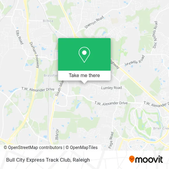 Bull City Express Track Club map