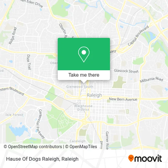 Hause Of Dogs Raleigh map