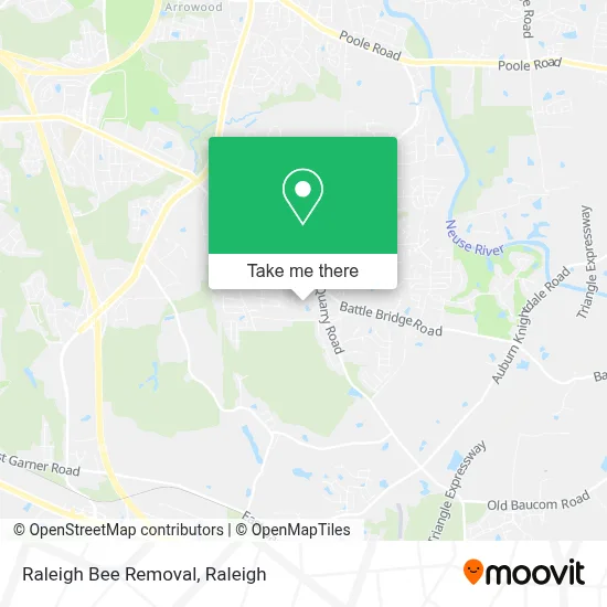 Raleigh Bee Removal map