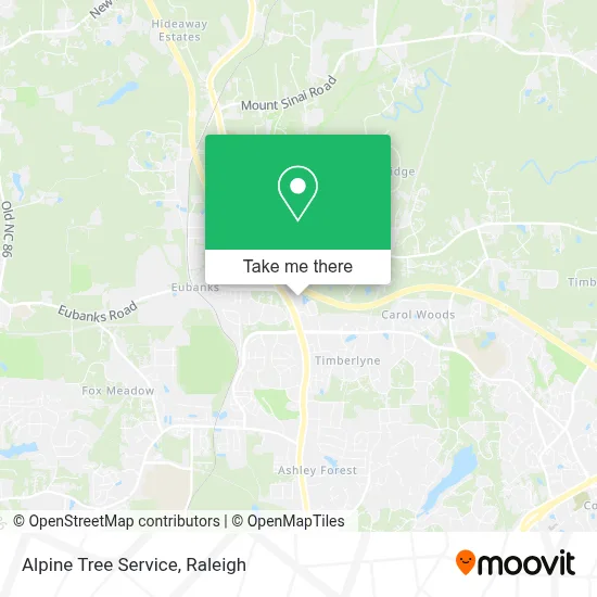Alpine Tree Service map