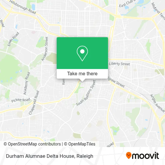 Durham Alumnae Delta House map