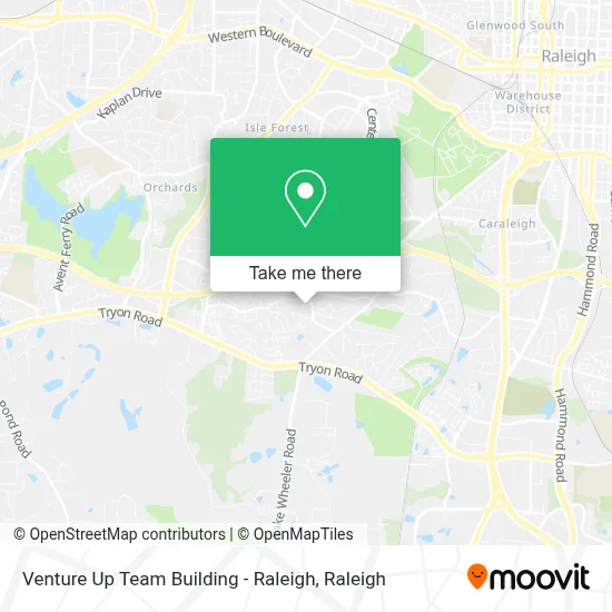 Venture Up Team Building - Raleigh map