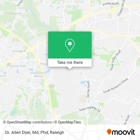 Dr. Allen Dyer, Md, Phd map